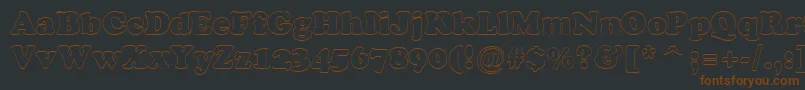 ACooperblackotl-fontti – ruskeat fontit mustalla taustalla