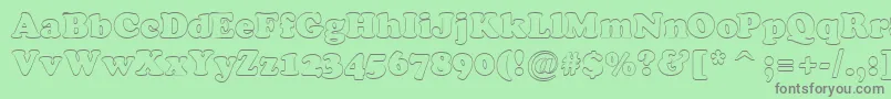 ACooperblackotl Font – Gray Fonts on Green Background