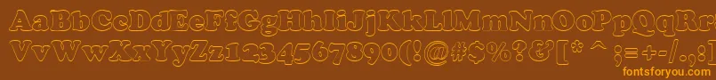 ACooperblackotl Font – Orange Fonts on Brown Background