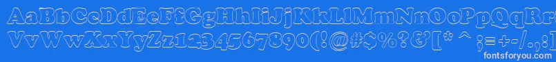 ACooperblackotl Font – Pink Fonts on Blue Background