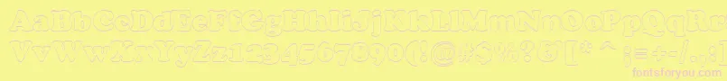 ACooperblackotl Font – Pink Fonts on Yellow Background