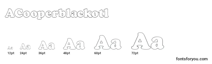 ACooperblackotl Font Sizes