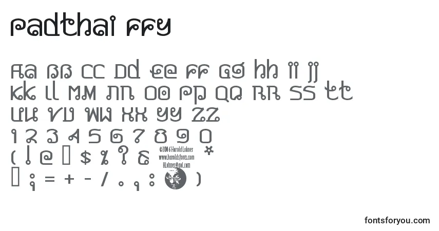 Шрифт Padthai ffy – алфавит, цифры, специальные символы