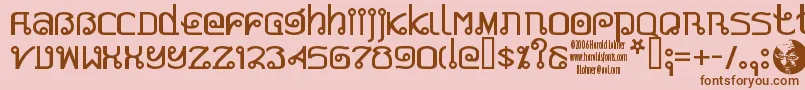 Padthai ffy Font – Brown Fonts on Pink Background