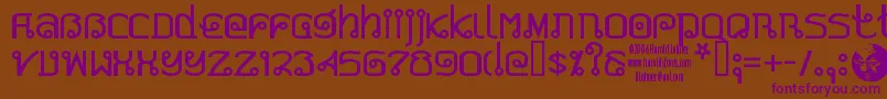 Padthai ffy Font – Purple Fonts on Brown Background