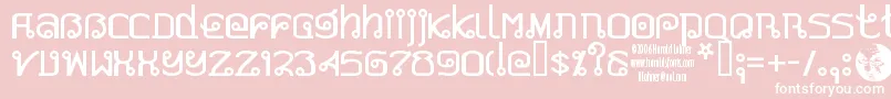 Padthai ffy-Schriftart – Weiße Schriften auf rosa Hintergrund