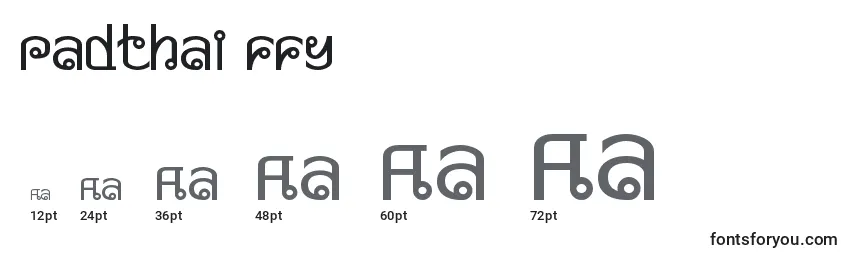 Размеры шрифта Padthai ffy