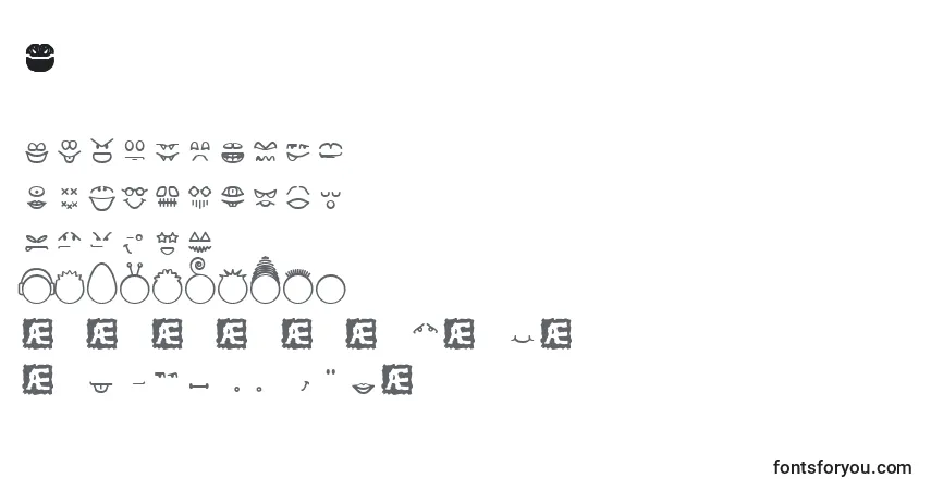 Schriftart HeadDingMakerBrk – Alphabet, Zahlen, spezielle Symbole