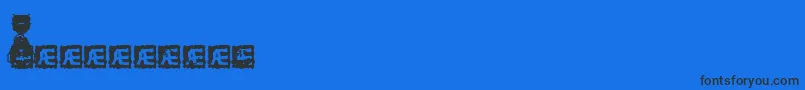 フォントHeadDingMakerBrk – 黒い文字の青い背景
