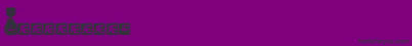 HeadDingMakerBrk-Schriftart – Schwarze Schriften auf violettem Hintergrund