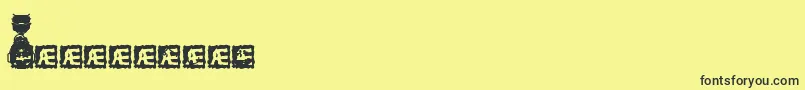HeadDingMakerBrk Font – Black Fonts on Yellow Background