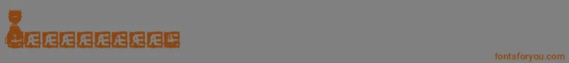 HeadDingMakerBrk Font – Brown Fonts on Gray Background