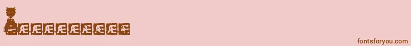 HeadDingMakerBrk-fontti – ruskeat fontit vaaleanpunaisella taustalla