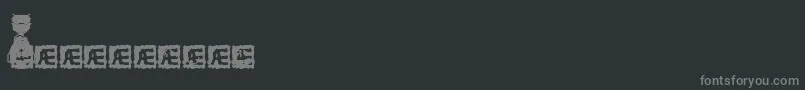 HeadDingMakerBrk Font – Gray Fonts on Black Background