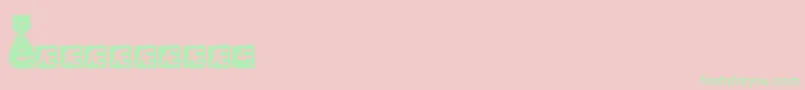 HeadDingMakerBrk Font – Green Fonts on Pink Background