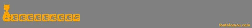 HeadDingMakerBrk Font – Orange Fonts on Gray Background
