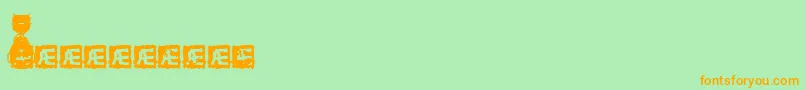 HeadDingMakerBrk Font – Orange Fonts on Green Background