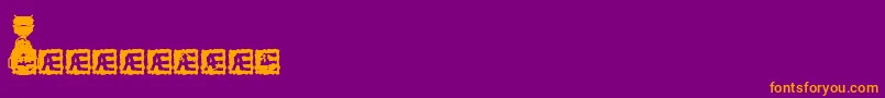 Police HeadDingMakerBrk – polices orange sur fond violet