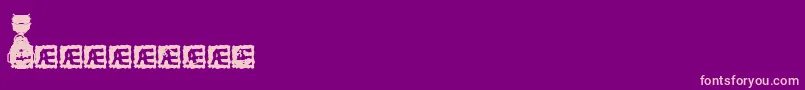 HeadDingMakerBrk-fontti – vaaleanpunaiset fontit violetilla taustalla