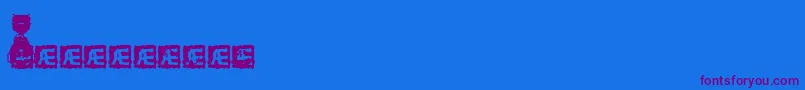 Шрифт HeadDingMakerBrk – фиолетовые шрифты на синем фоне