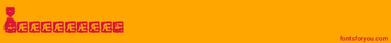 HeadDingMakerBrk Font – Red Fonts on Orange Background