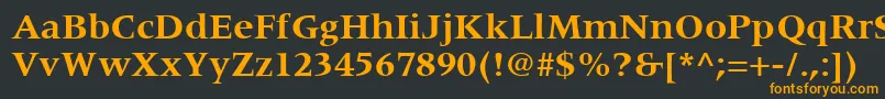 フォントCoherentSsiBold – 黒い背景にオレンジの文字