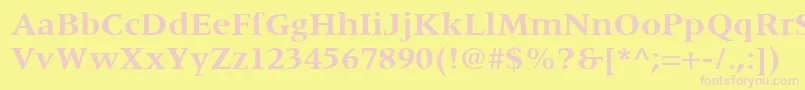 CoherentSsiBold Font – Pink Fonts on Yellow Background