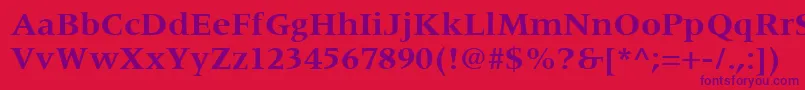 Шрифт CoherentSsiBold – фиолетовые шрифты на красном фоне