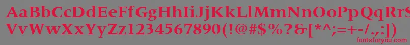 CoherentSsiBold Font – Red Fonts on Gray Background