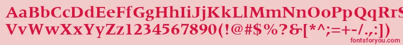 Шрифт CoherentSsiBold – красные шрифты на розовом фоне
