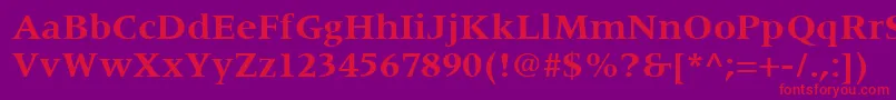 CoherentSsiBold Font – Red Fonts on Purple Background