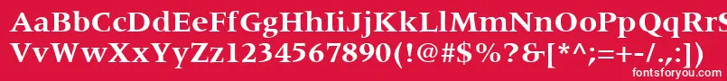 Czcionka CoherentSsiBold – białe czcionki na czerwonym tle