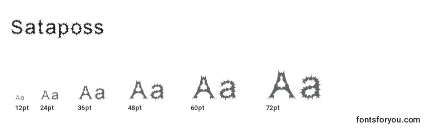 Размеры шрифта Sataposs