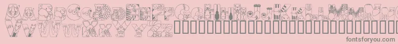 Crazyzoo Font – Gray Fonts on Pink Background