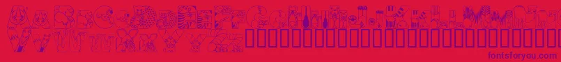 Crazyzoo Font – Purple Fonts on Red Background