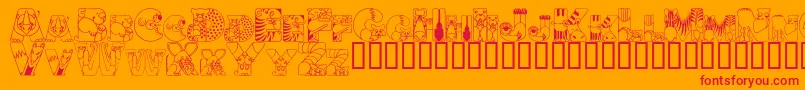 Crazyzoo Font – Red Fonts on Orange Background