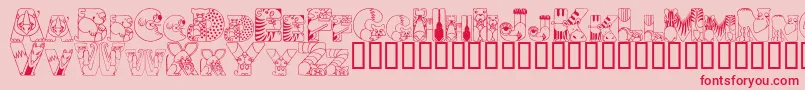 Crazyzoo Font – Red Fonts on Pink Background