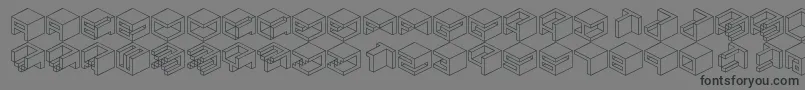 Qbicle1 Font – Black Fonts on Gray Background