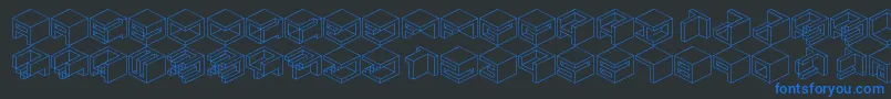 Qbicle1 Font – Blue Fonts on Black Background