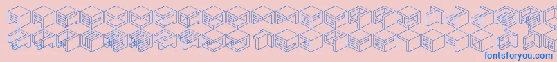 Qbicle1 Font – Blue Fonts on Pink Background