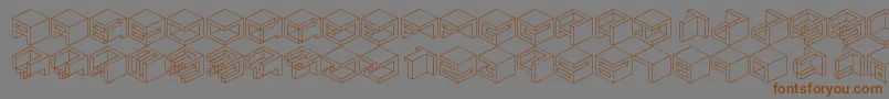 Qbicle1 Font – Brown Fonts on Gray Background