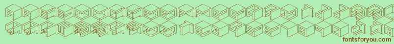 Qbicle1 Font – Brown Fonts on Green Background
