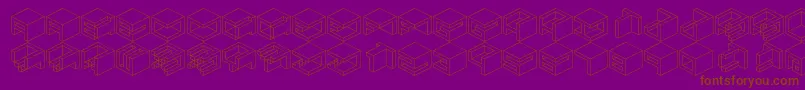 Qbicle1 Font – Brown Fonts on Purple Background