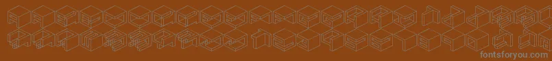 Qbicle1 Font – Gray Fonts on Brown Background