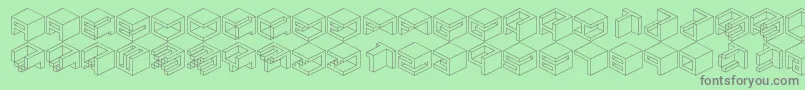 Qbicle1 Font – Gray Fonts on Green Background