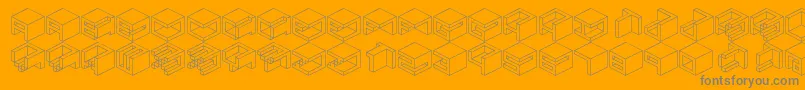 Qbicle1 Font – Gray Fonts on Orange Background