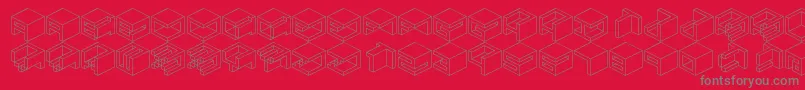 Qbicle1 Font – Gray Fonts on Red Background