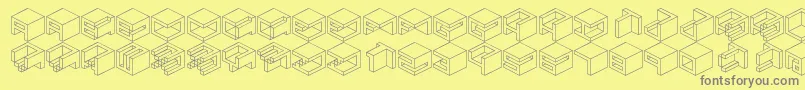Qbicle1 Font – Gray Fonts on Yellow Background