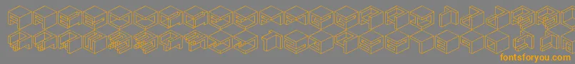 Qbicle1 Font – Orange Fonts on Gray Background