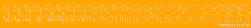 Qbicle1 Font – Pink Fonts on Orange Background